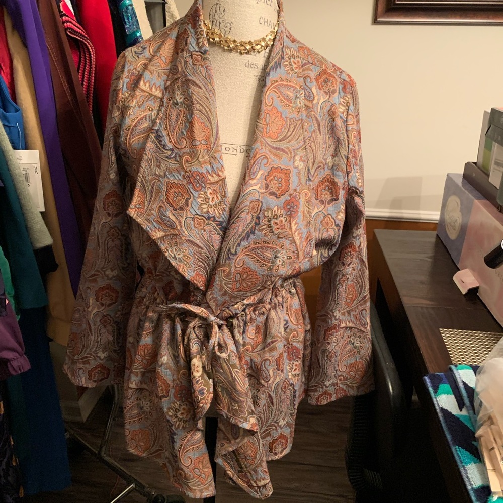 Ruby Rd Paisley Print Jacket Blazer - image 1